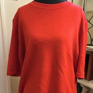 St John Two Piece Skirt Set in Red